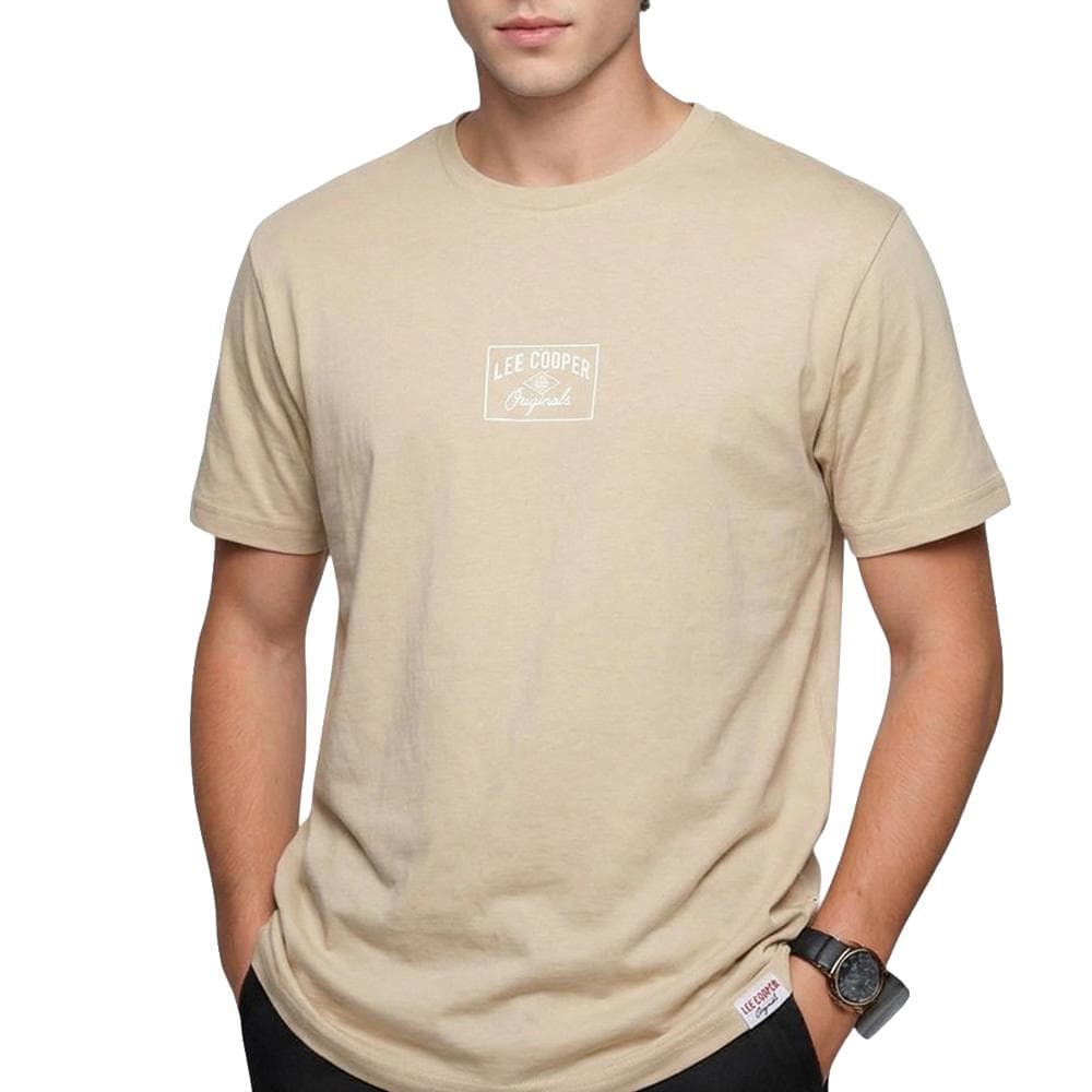 T-Shirt Beige Homme Lee Cooper GLC2051 1
