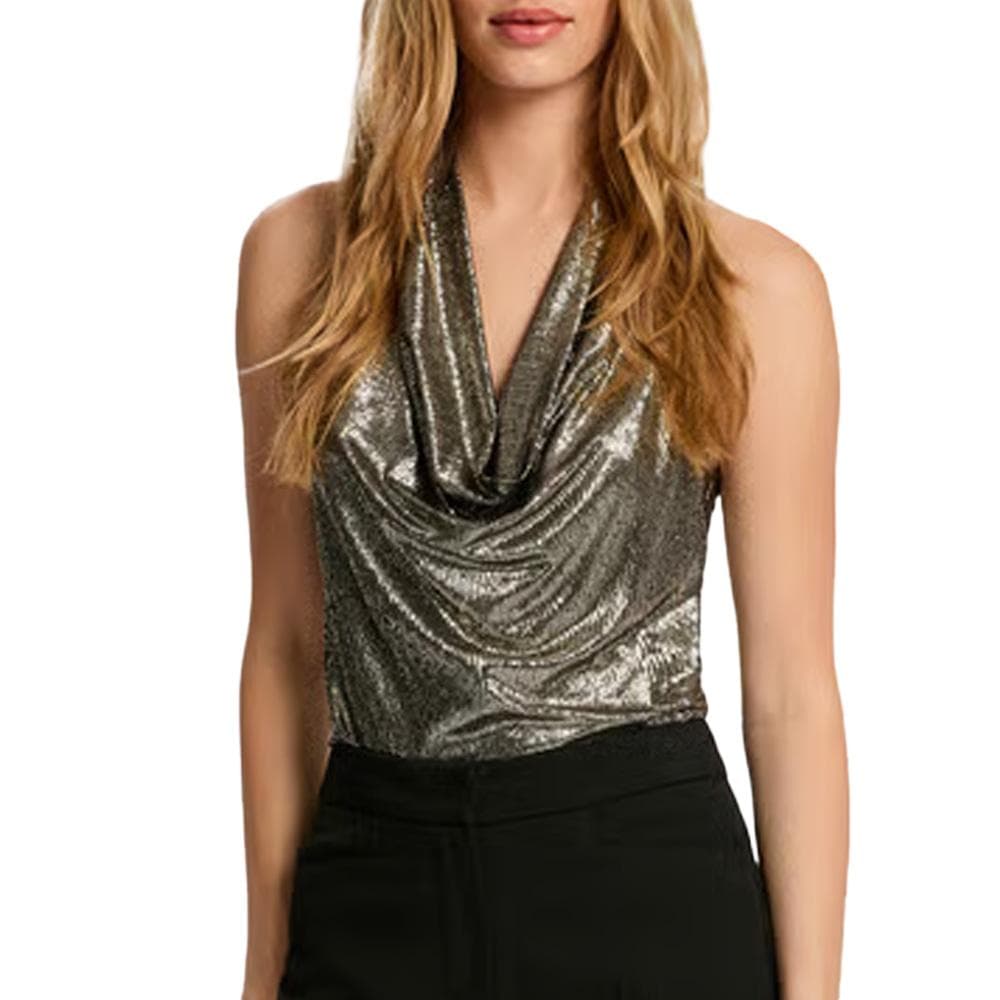 T-Shirt Doré/Noir Femme Morgan DREA 1