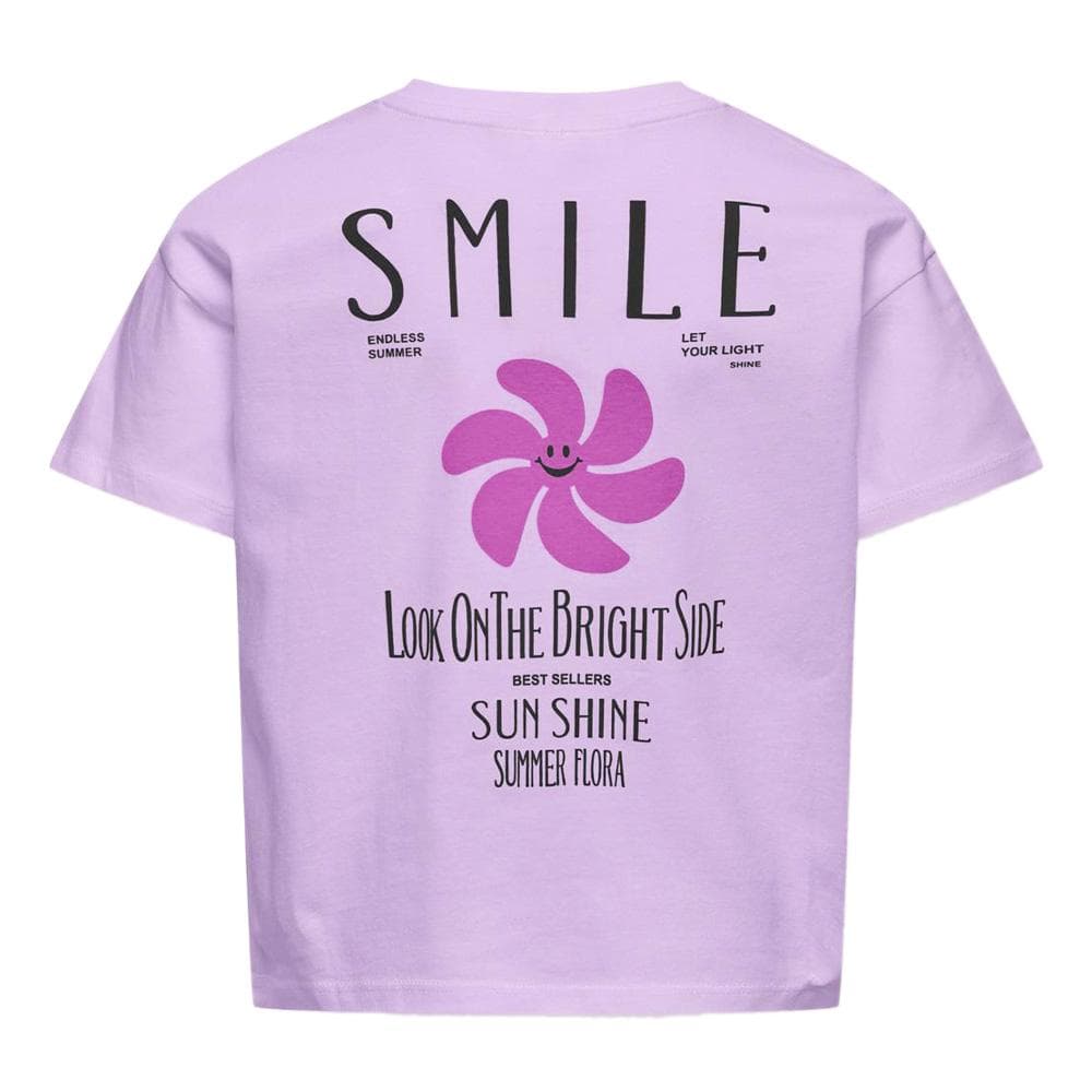 T-shirt Mauve Fille Kids Only Sun-veras Flower 2