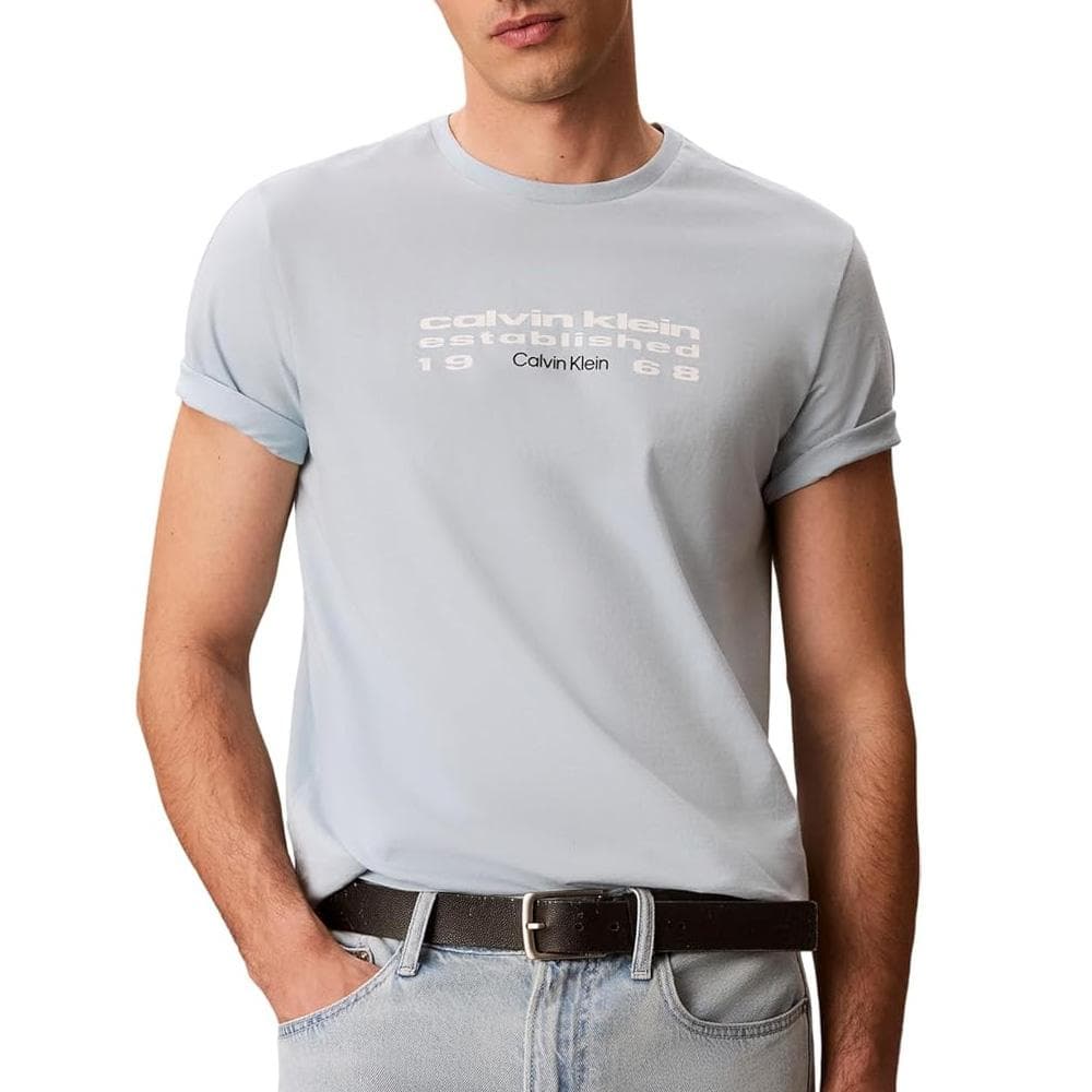 T-Shirt Gris clair Homme Calvin Klein Jeans LV04RG800G 1