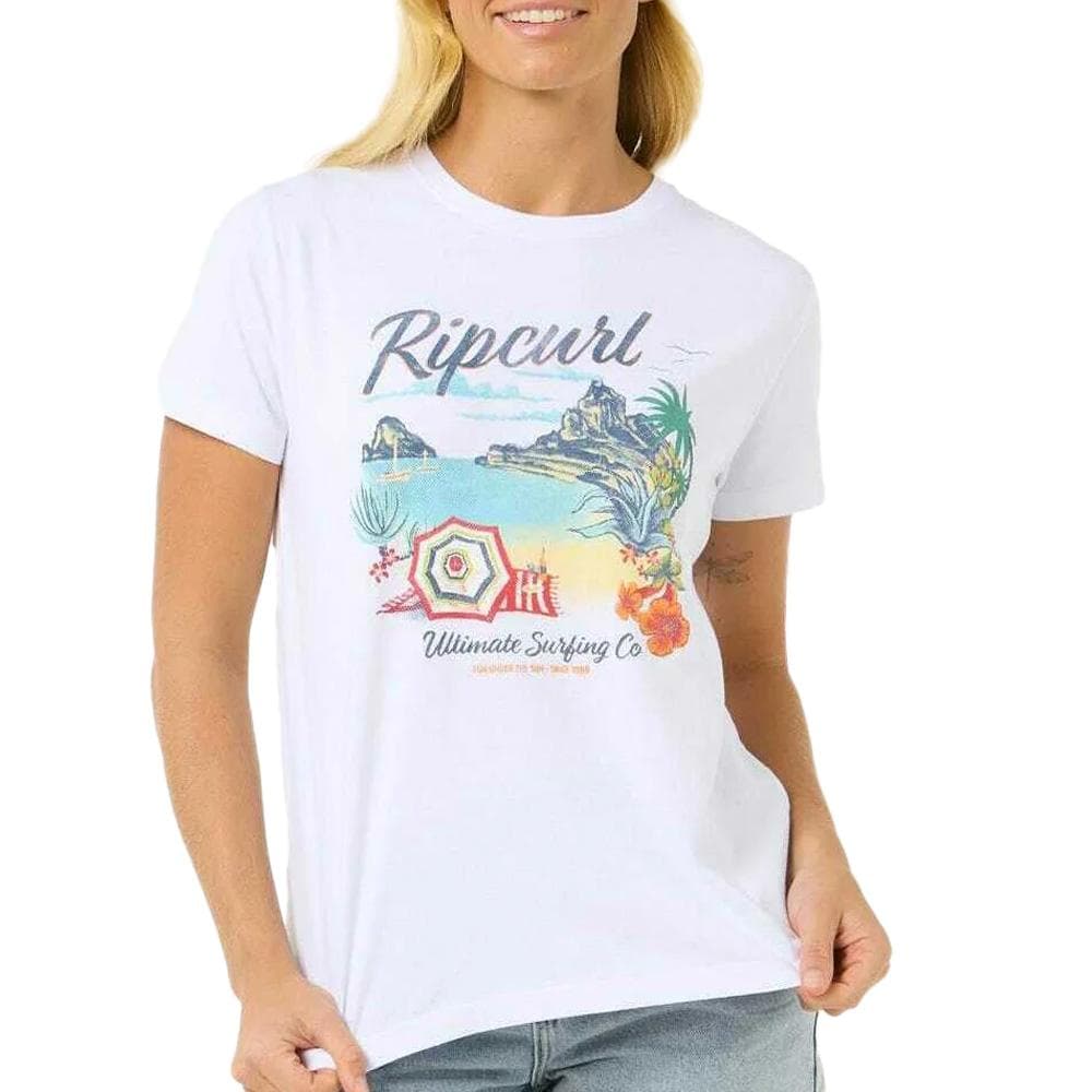 T-Shirt Blanc Femme Rip Curl Crystal Standard 1