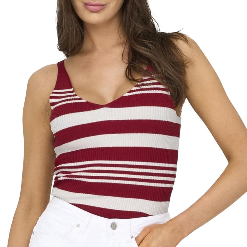 Débardeur Rouge/Blanc Femme Only Orvieto 1