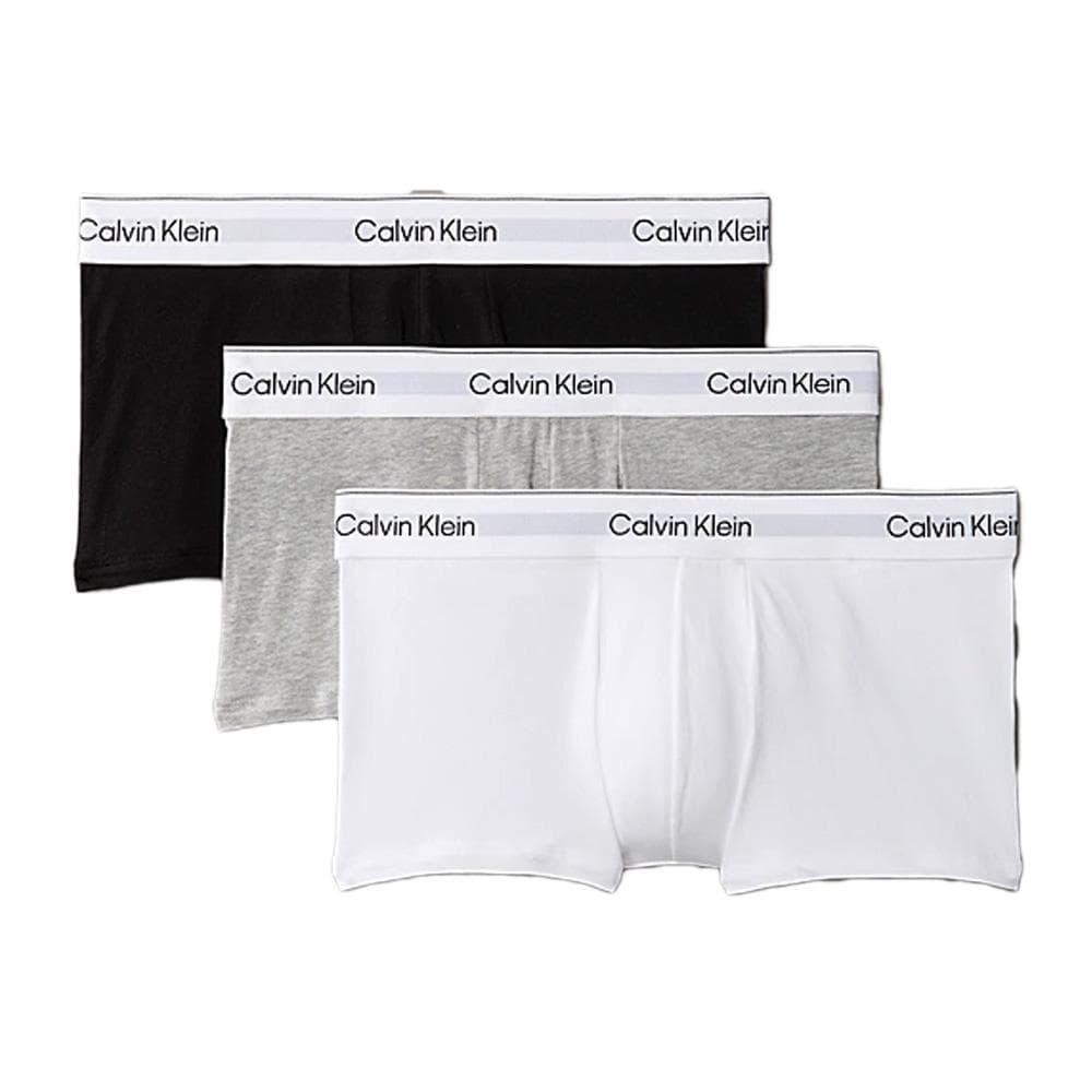 x3 Boxers Noir/Gris/Blanc Homme Calvin Klein Low Rise Trunk 1