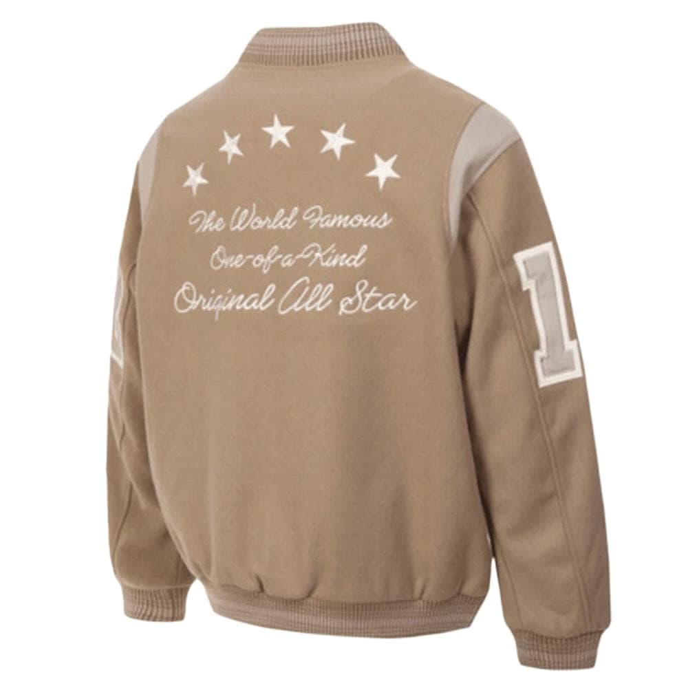 Veste Bomber Beige Homme Converse Luxe Varsity 2