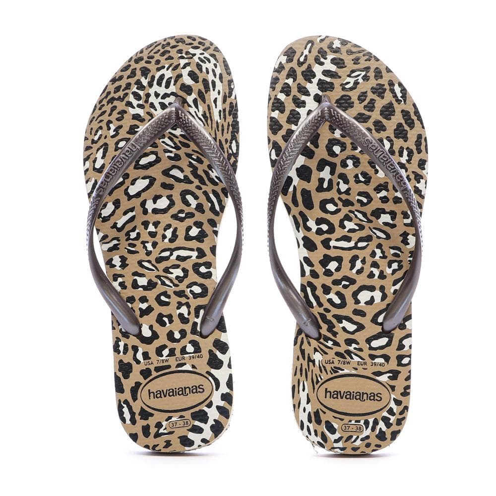 Tongs Marron Femme Havaianas Slim Animals Infradito 2