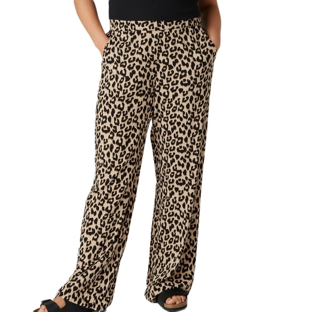 Pantalon Beige à Imprimés Femme Vero Moda Curve Easy Hw Wide 1