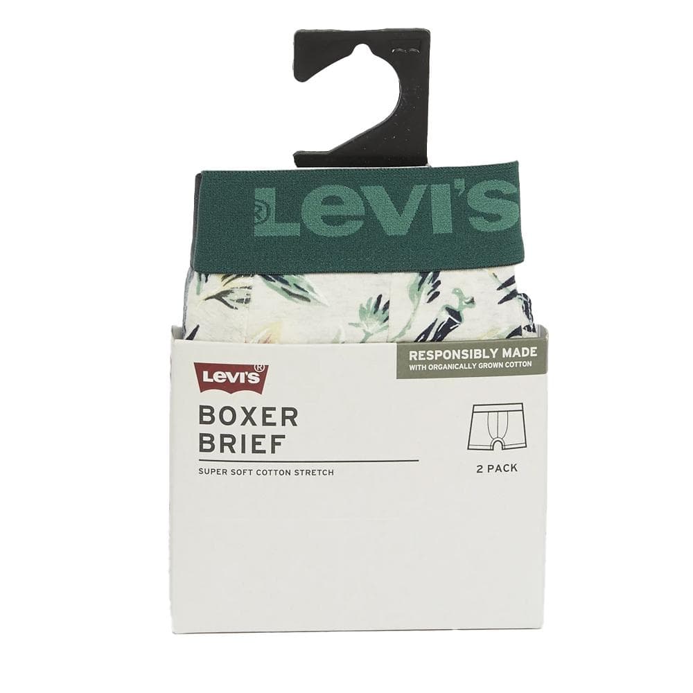 2x Boxers Gris/Vert Homme Levi's Flower 2