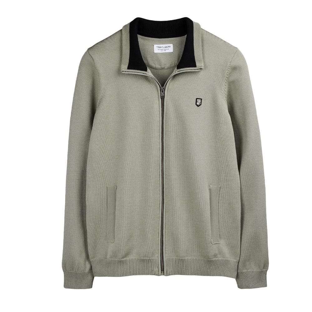 Sweat Zippé Vert Homme Teddy Smith Martyn 1