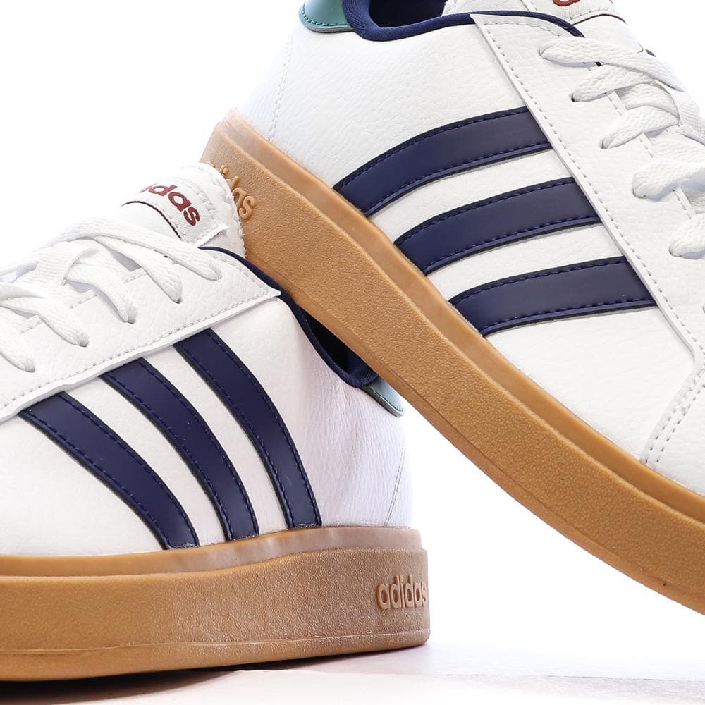 Baskets Blanches/Marines Homme Adidas Grand Court Base 2.0 7