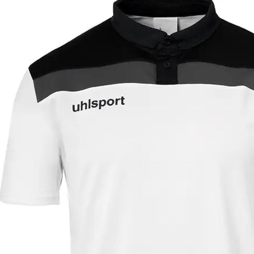 Polo Blanc/Noir Homme UHLSPORT Offense 23 2
