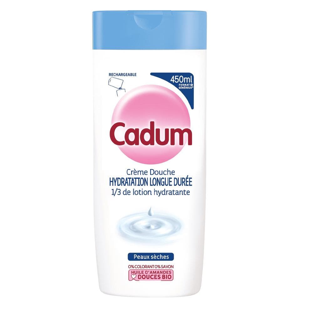 Crème Douche Hydratation Longue Durée 1/3 de Lotion Hydratante Cadum 450 ml 1
