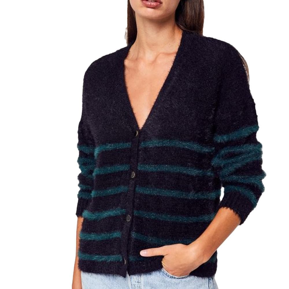Gilet Noir/Vertà Rayures Femme Pieces Jana 1