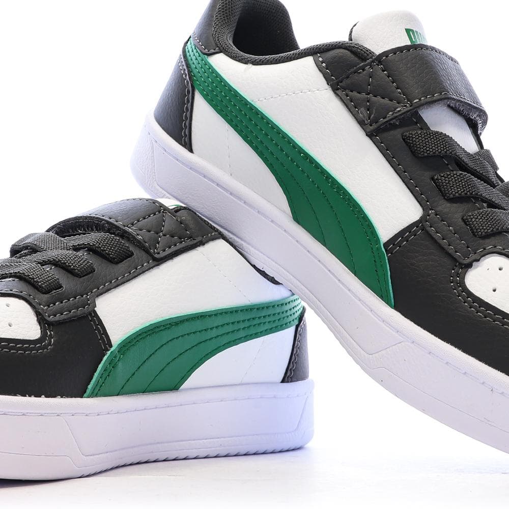 Baskets Blanches/Noires/Vertes Garçon Puma Caven 7