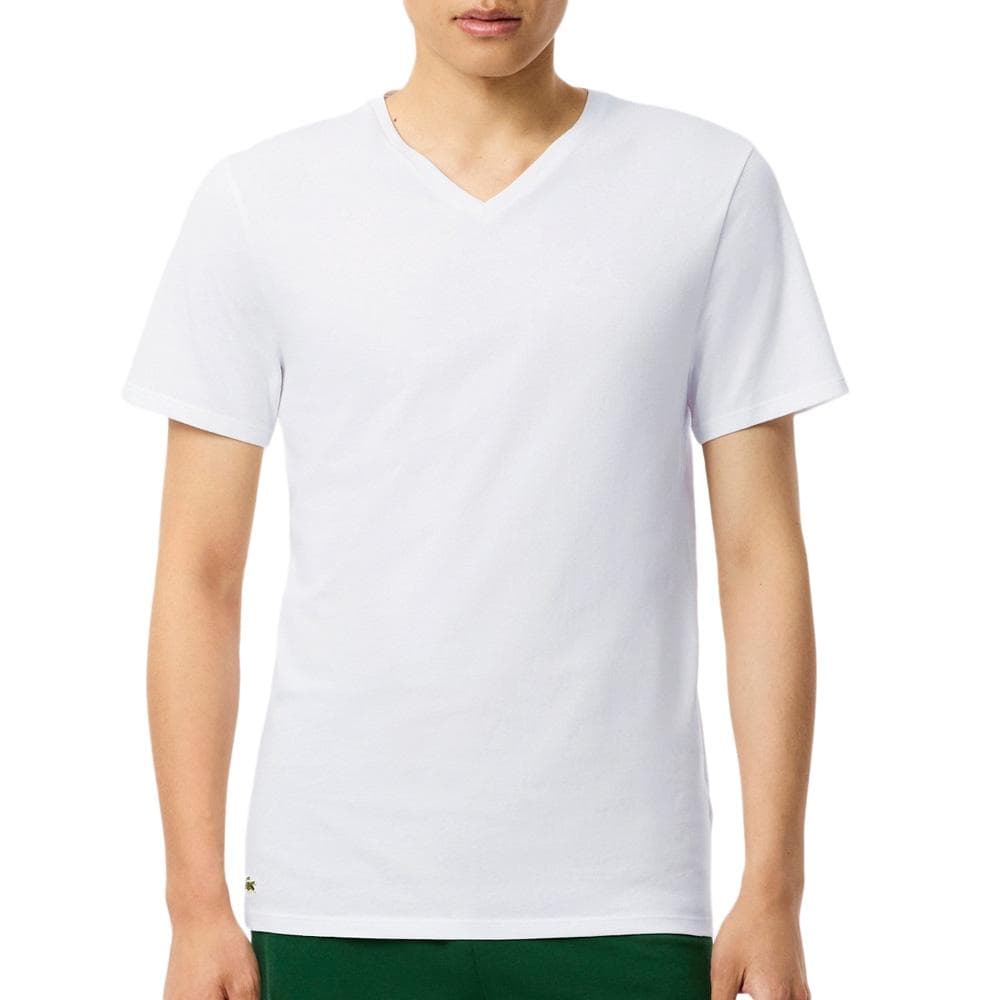 T-Shirt Blanc Homme Lacoste d'intérieur slim fit 1