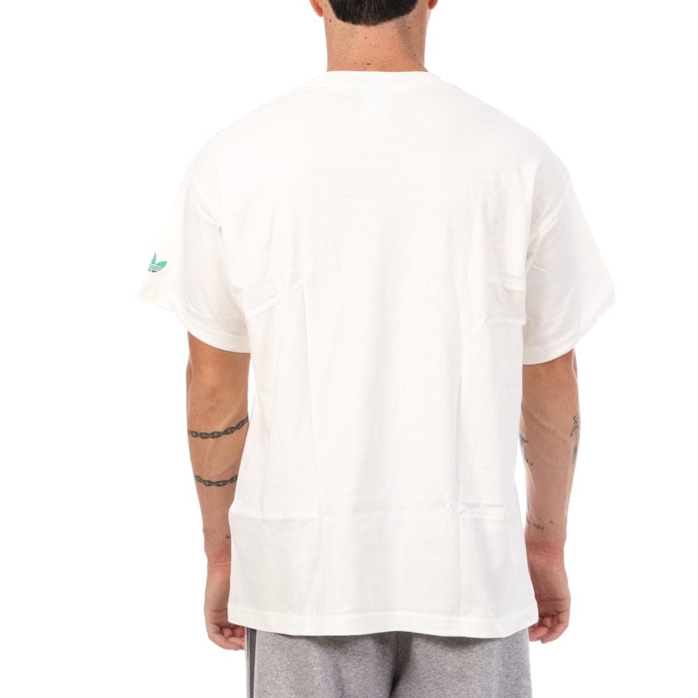 T-Shirt Blanc/Vert Homme Adidas Rn 2