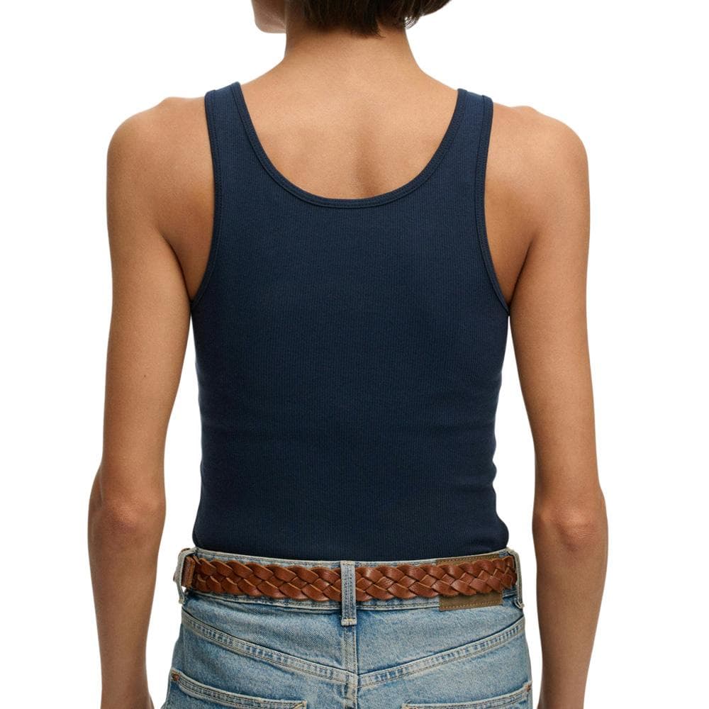 Débardeur Marine Femme Superdry Logo Scoop 2