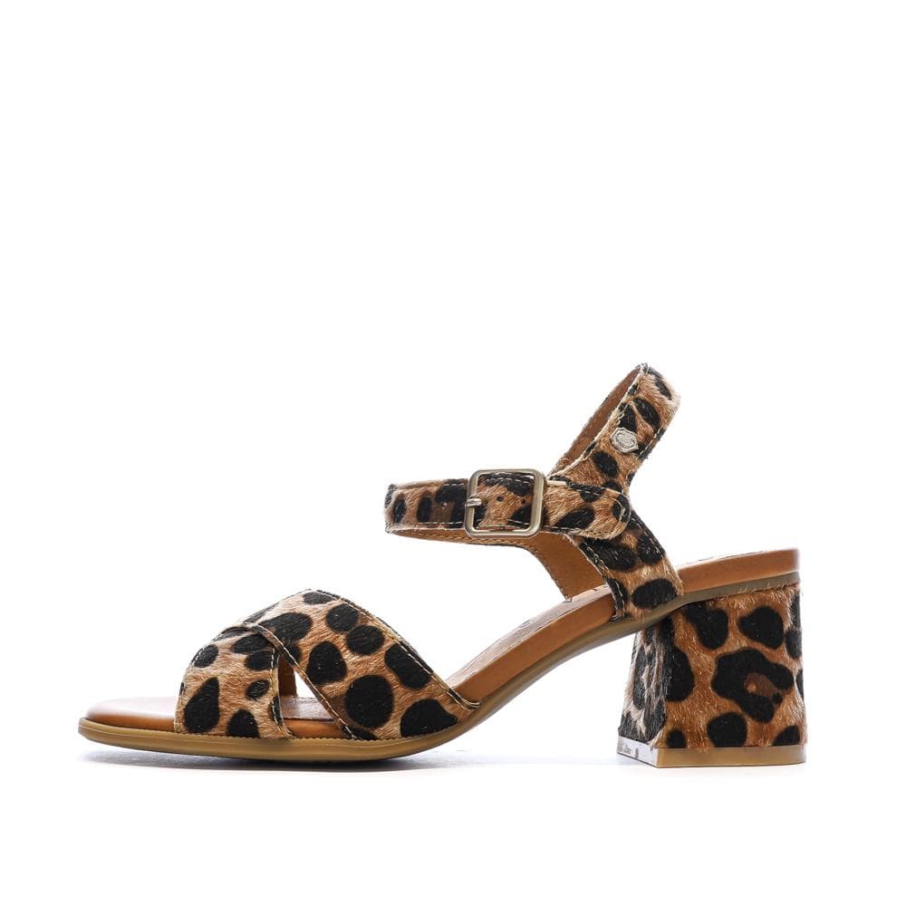 Sandales Marron/Noir Femme Carmela Leopardo 1