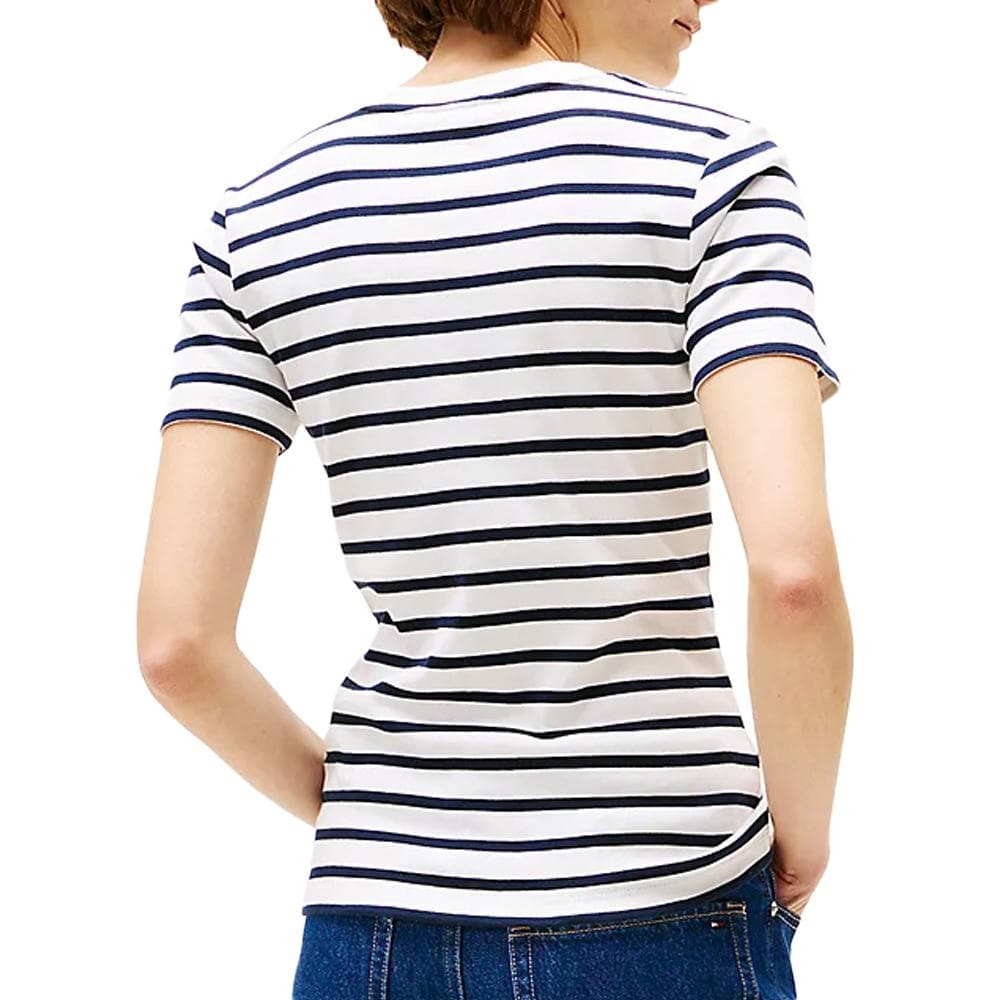 T-shirt Rayures Femme Tommy Hilfiger Slim Cody C-nk Ss 2