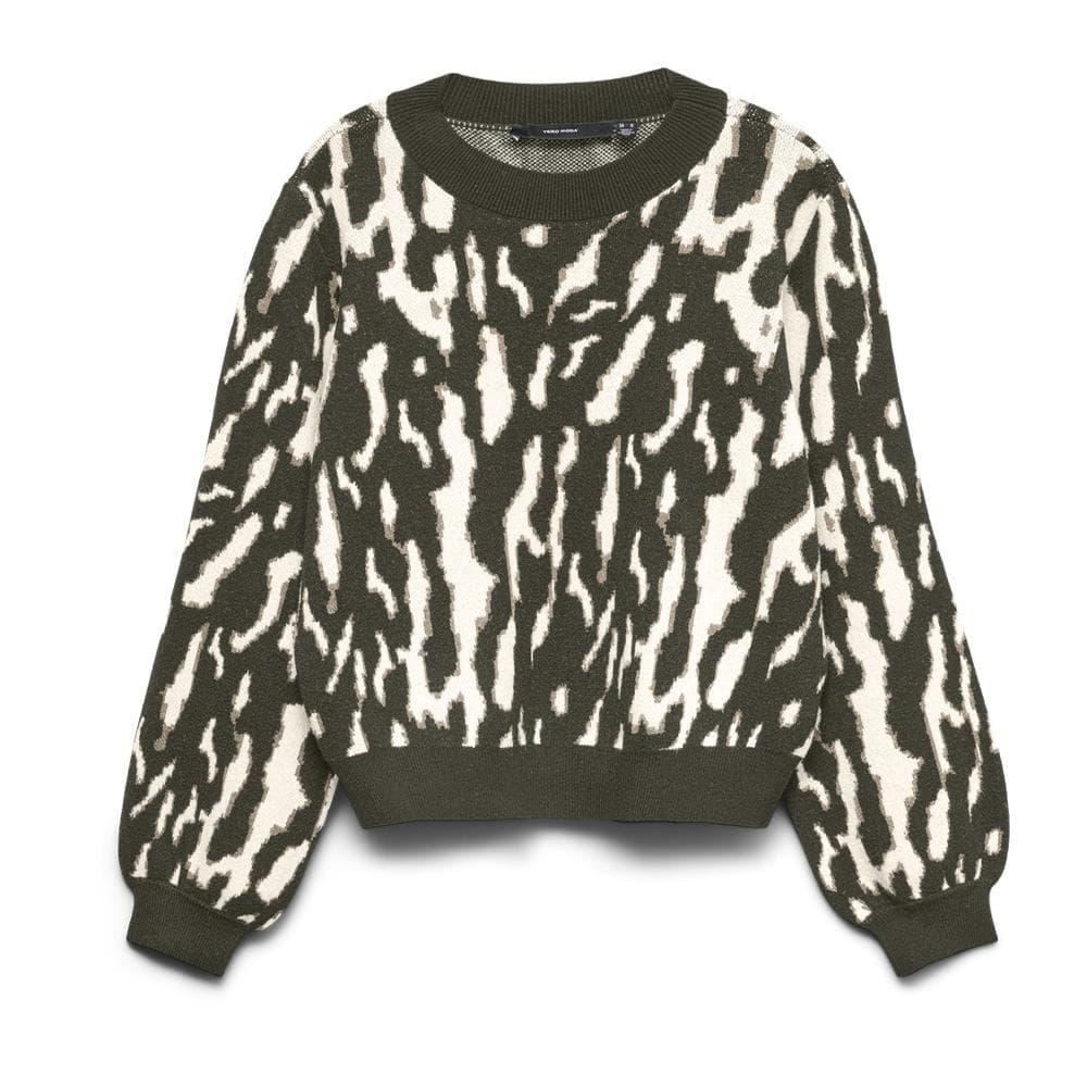 Pull Blanc/Marron Femme Vero Moda Nancy 1