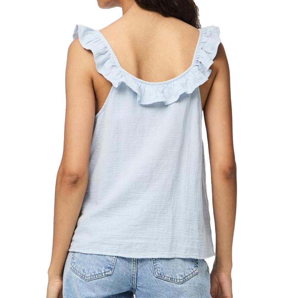 Top Bleu Femme Pieces Astina 2