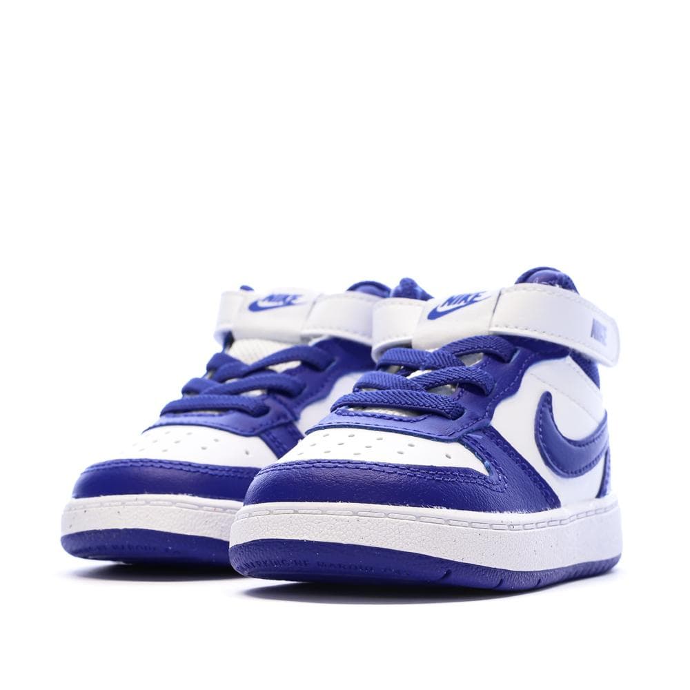 Baskets Blanc/Bleu Garçon Nike Court Borough 6