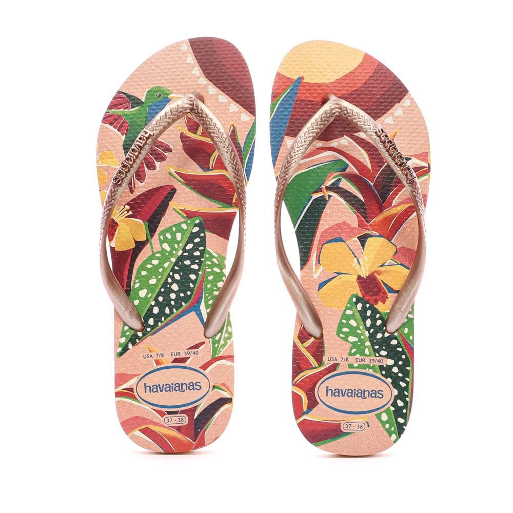Tongs Rose Femme Havaianas Slim Tropical Peach 3