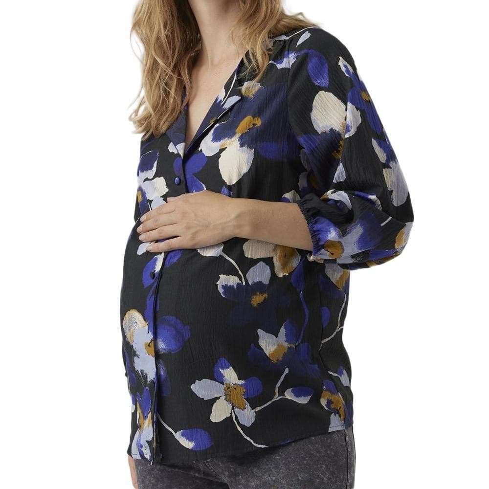 Chemise Noire à Motifs Femme Vero Moda Maternity Shirt Vip 1