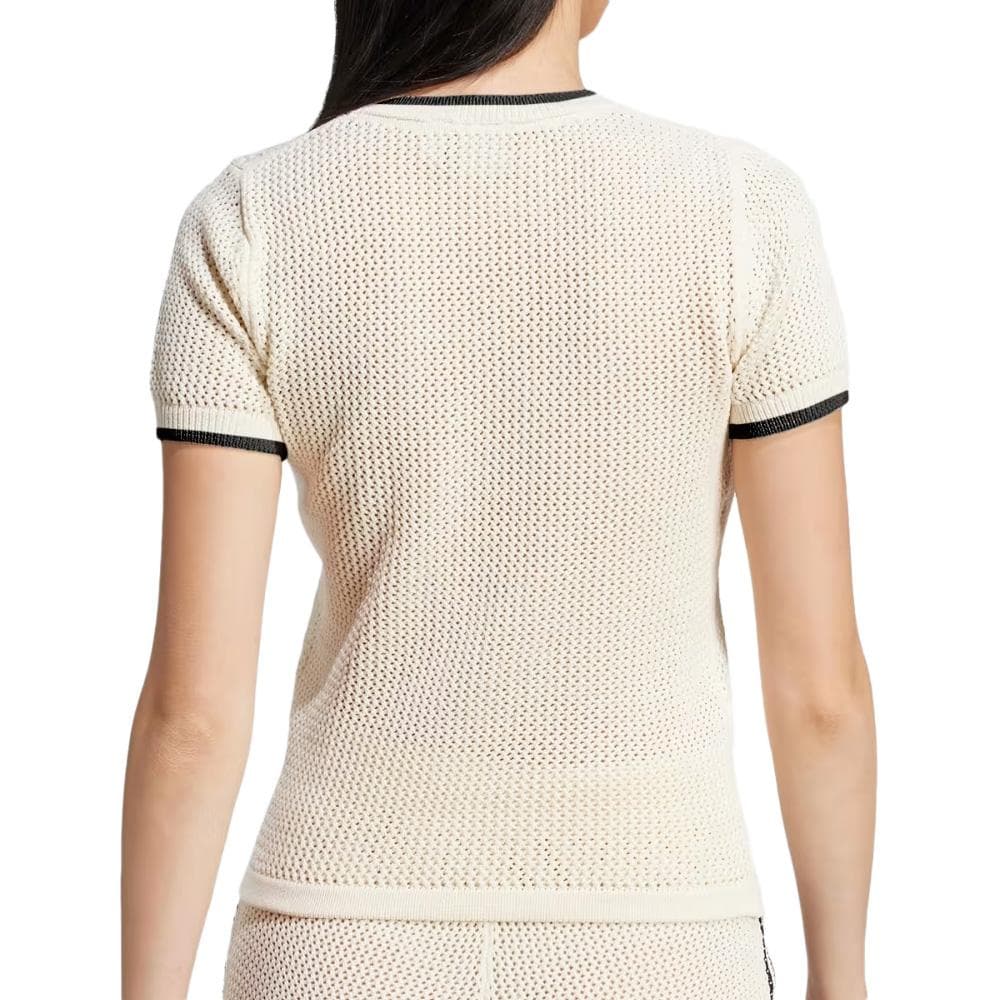 T-Shirt Beige/Noir Femme Adidas JD1076 2