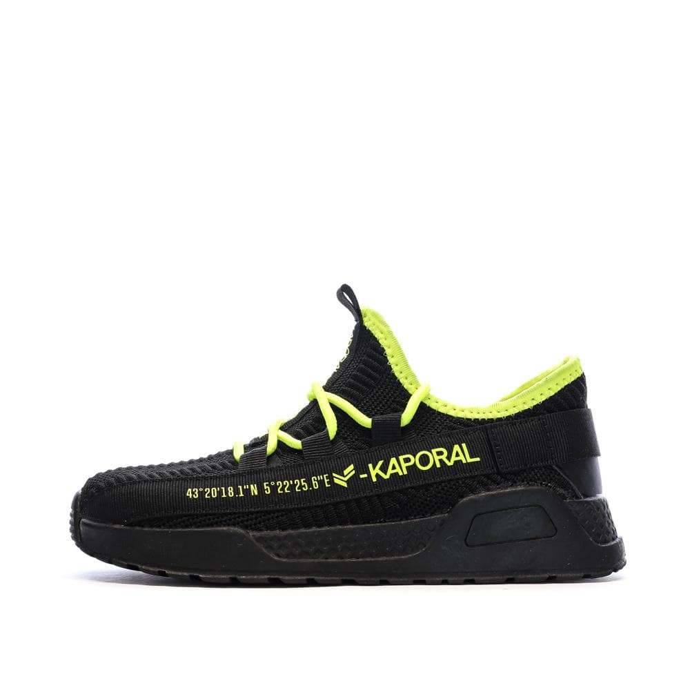 Baskets Noir/Jaune Garçon Kaporal Dofini 1