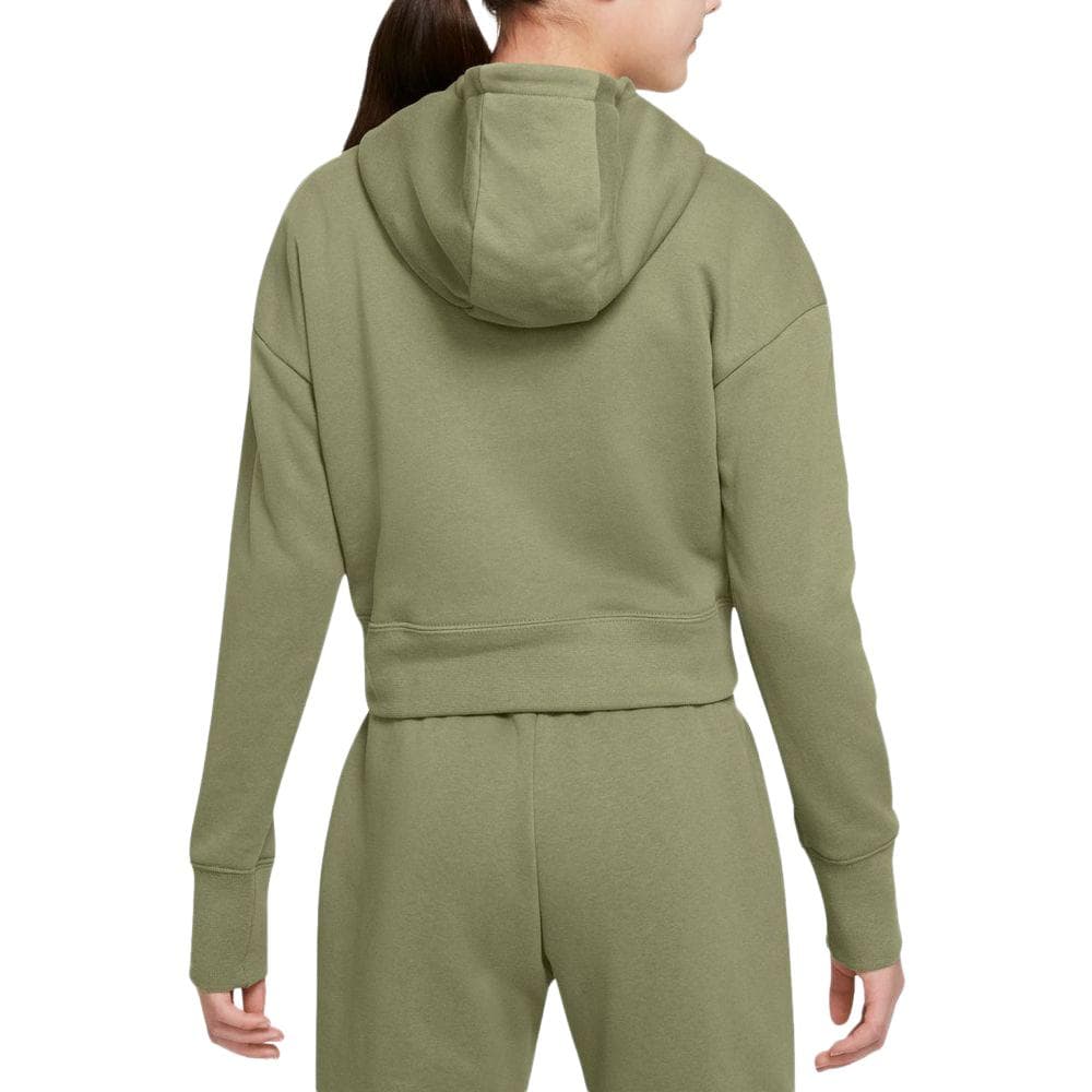 Sweat à Capuche Kaki Fille Nike Club Crop 2