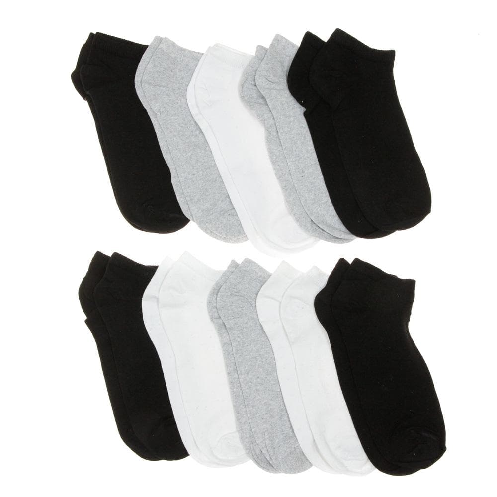 X10 Paires de chaussettes Noir/Blanches/Grises Homme Twinday 1/242/59 1