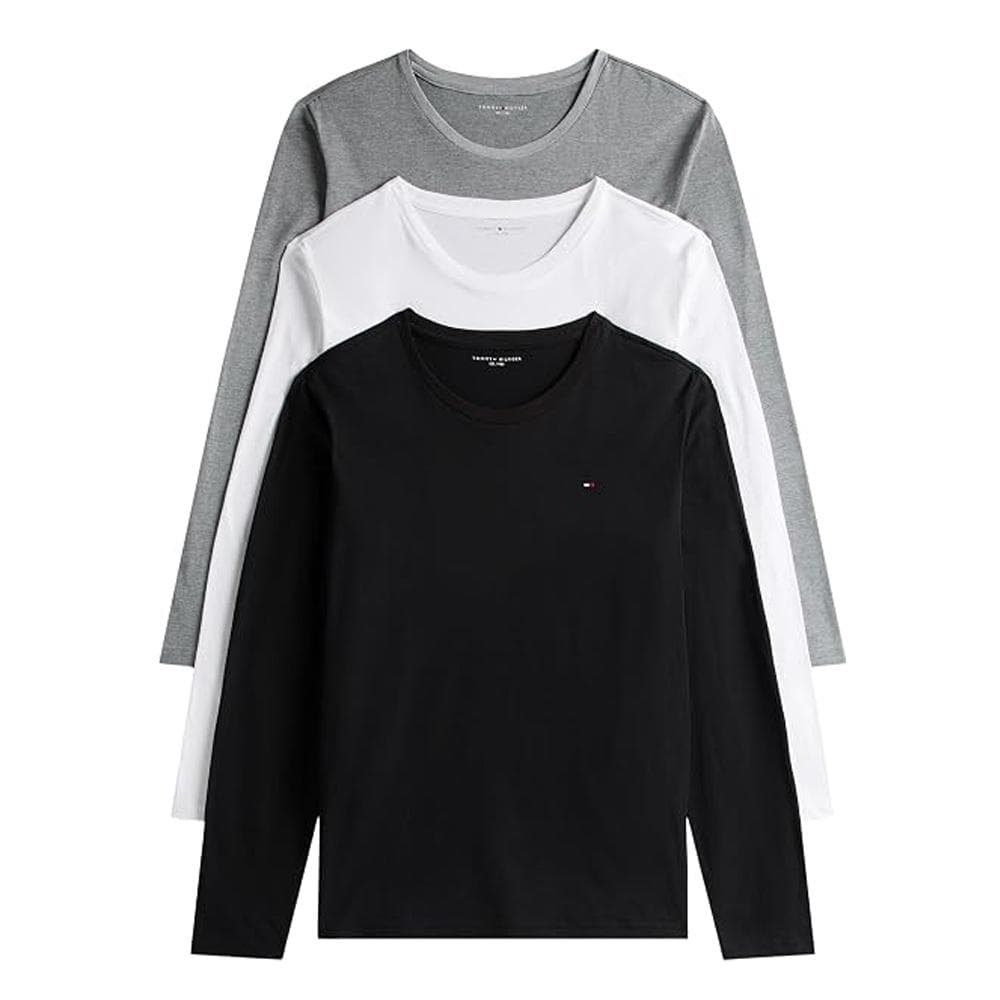 Lot de 3 T-Shirts manches longues Noir/Blanc/Gris Homme Tommy Hilfiger UM0UM03022 1