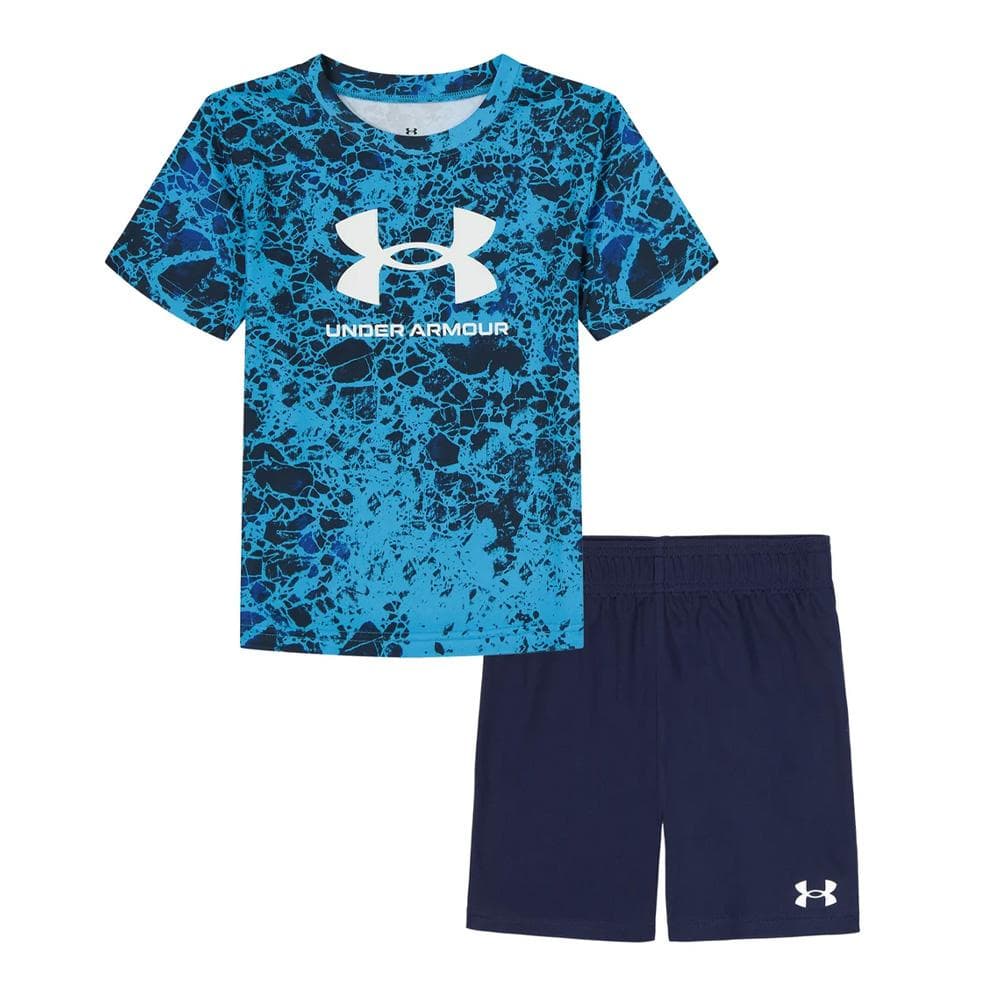 Ensemble Bleu/Noir Garçon Under Armour Tech Printed 1
