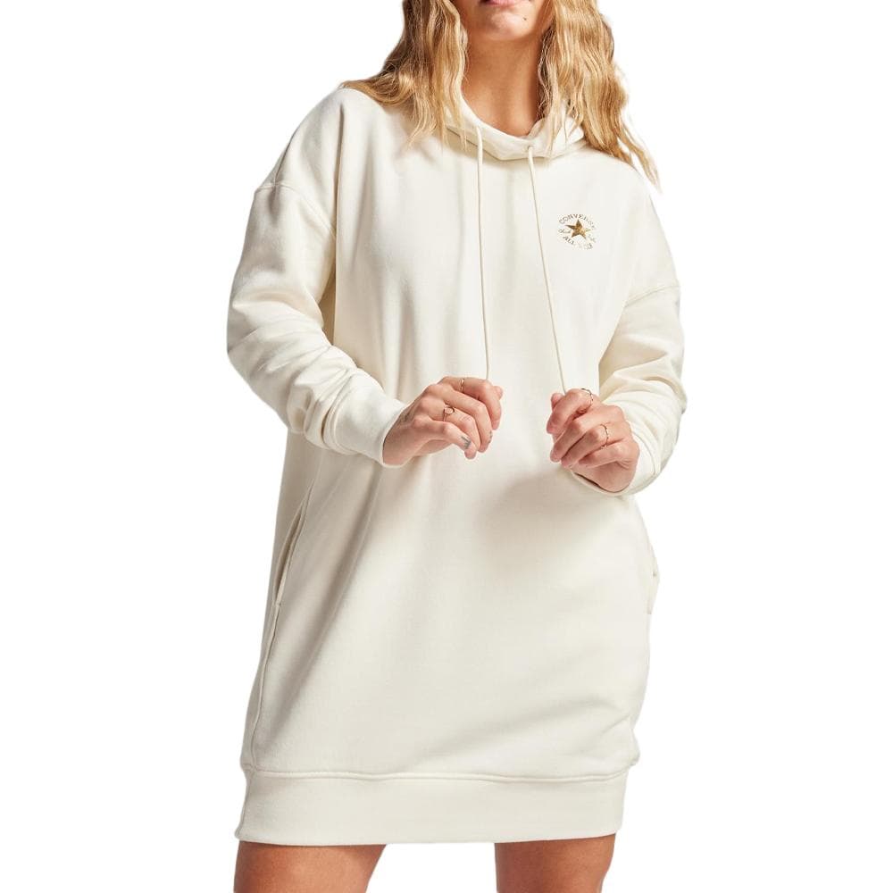 Sweat Robe Blanc Femme Converse Longline 1