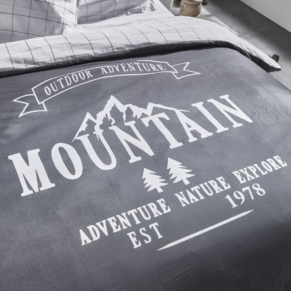 Parure de lit imprimé a carreaux coton Today MOUNTAIN 220x240 2