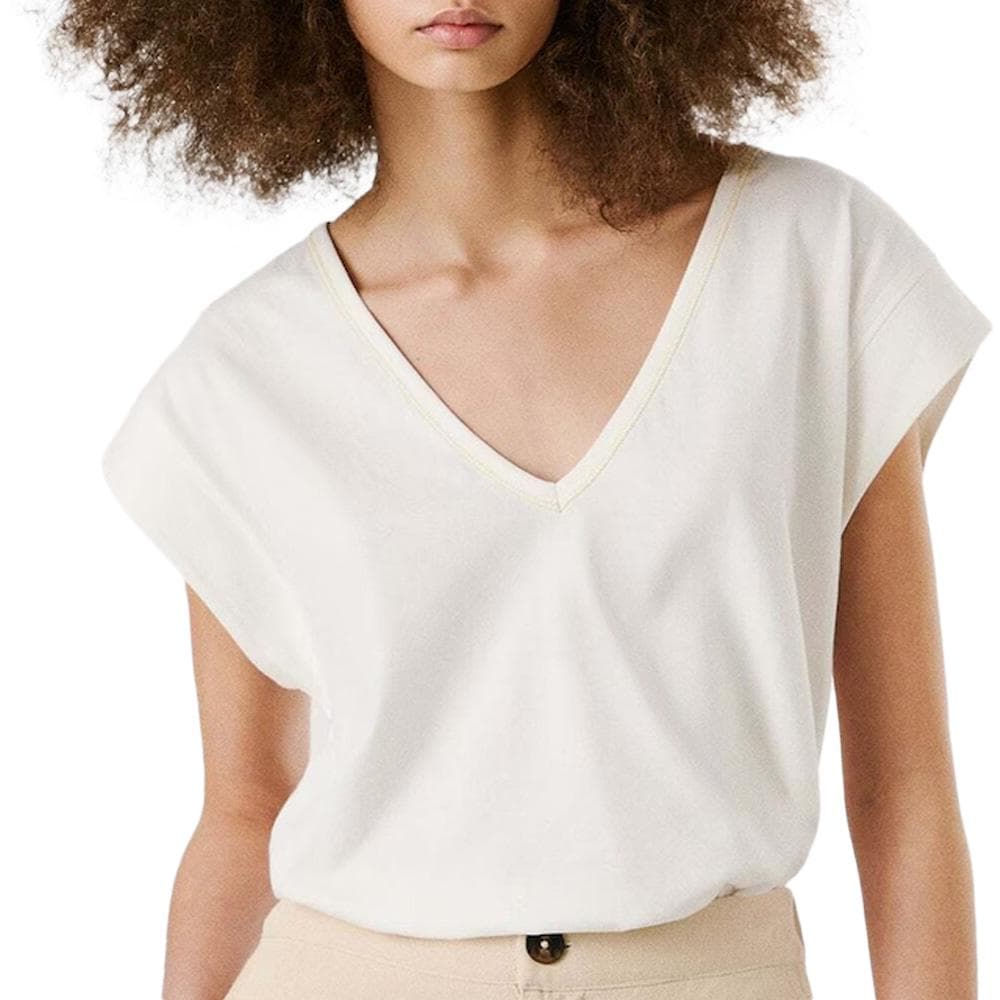 T-shirt Ecru Femme Pepe Jeans Anabelle 1