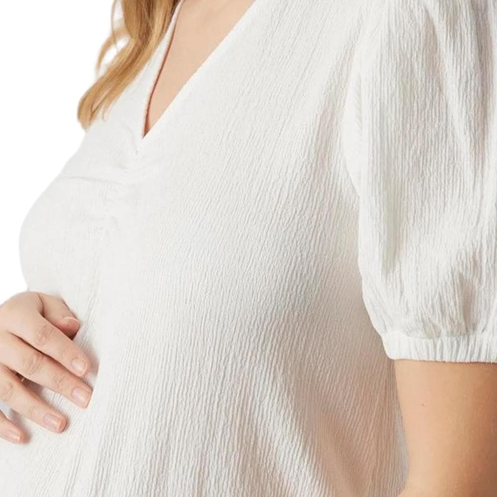 Robe Blanche Femme Mamalicious Mylah Solid 3