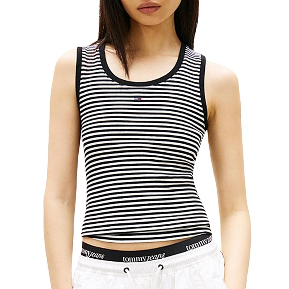 Débardeur Blanc/Noir Femme Tommy Hilfiger Essential BDS 1