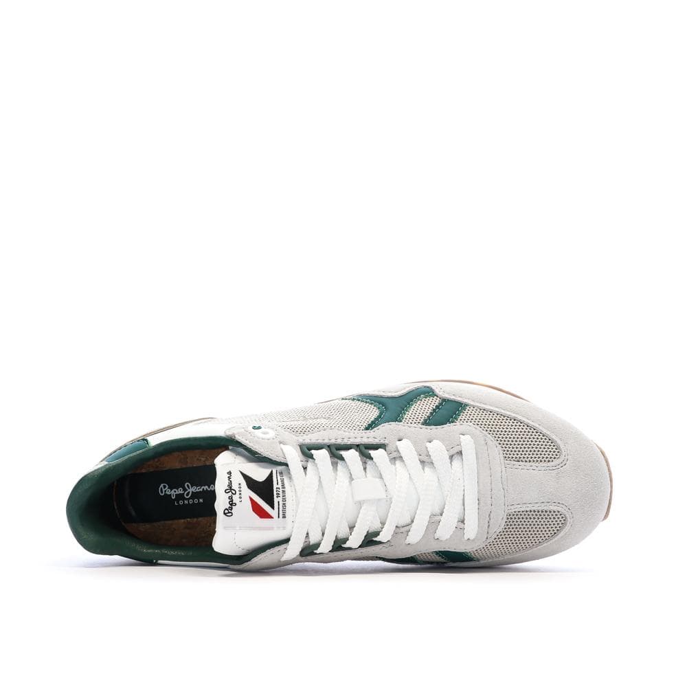 Baskets Grises/Vertes Homme Pepe jeans Brit Retro 4