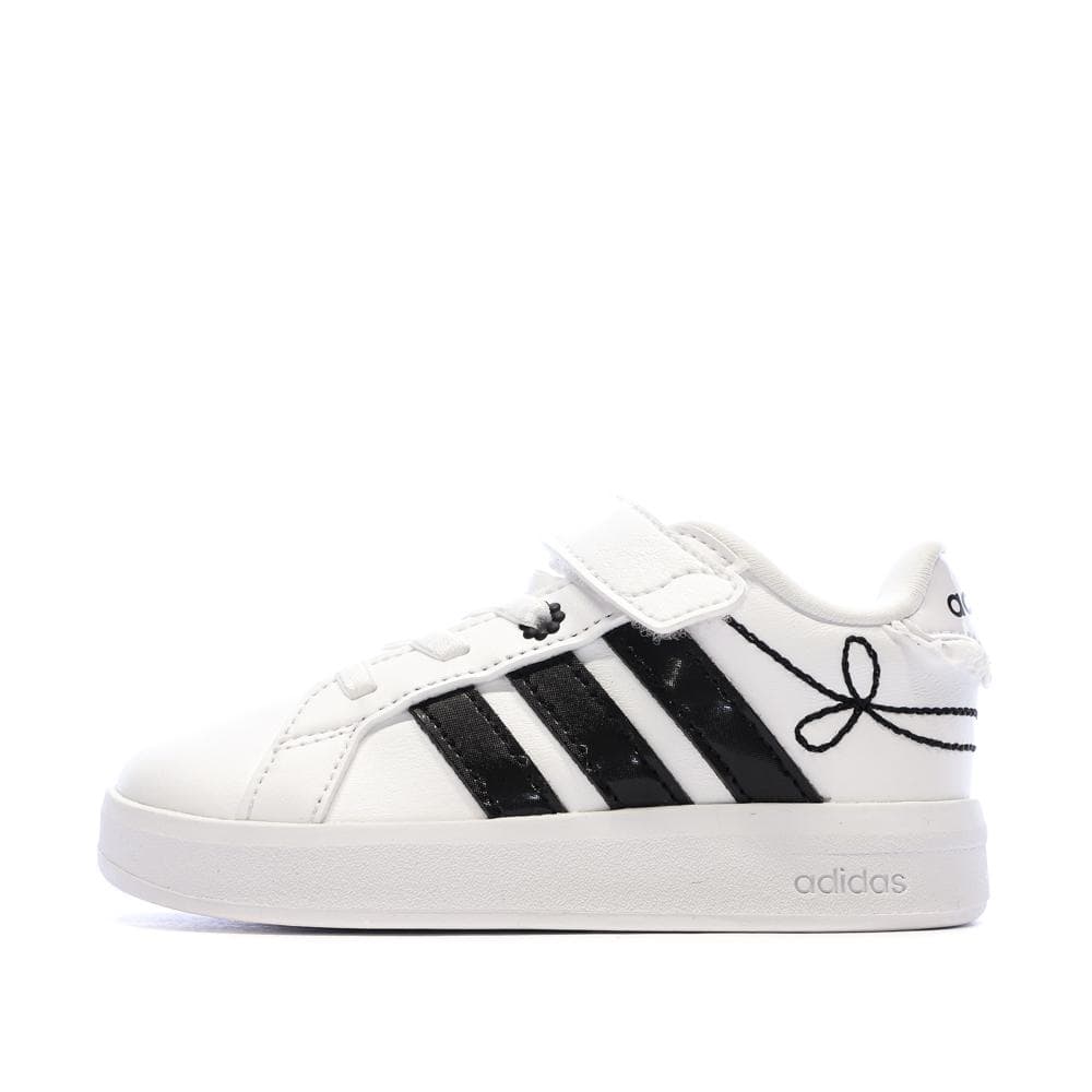 Baskets Blanche/Noir Fille Adidas Grand Court 3.0 Girls 1