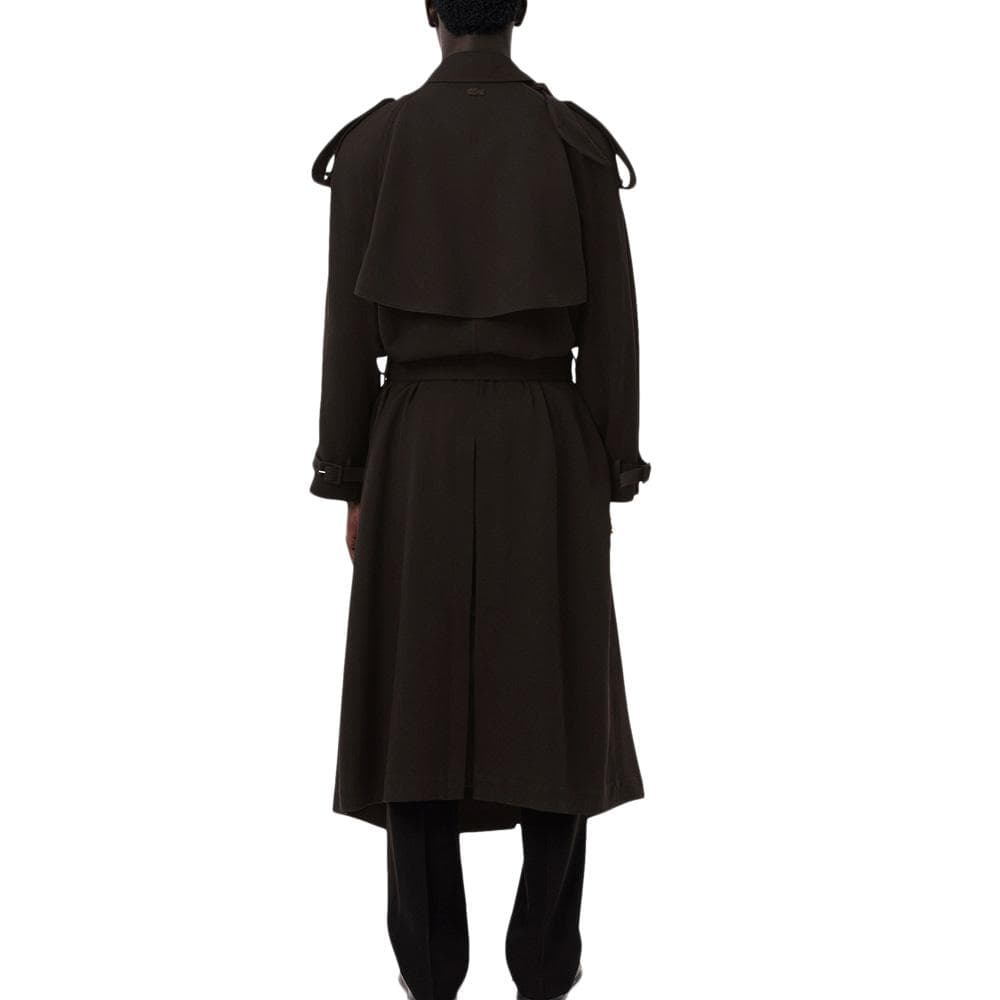 Trench-coat long Marron unisexe Lacoste Runway Wooll 2
