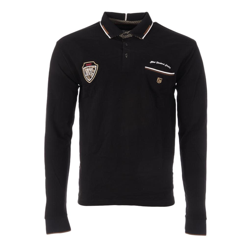 Polo Manches Longues Noir Homme RMS26 Rugby 1