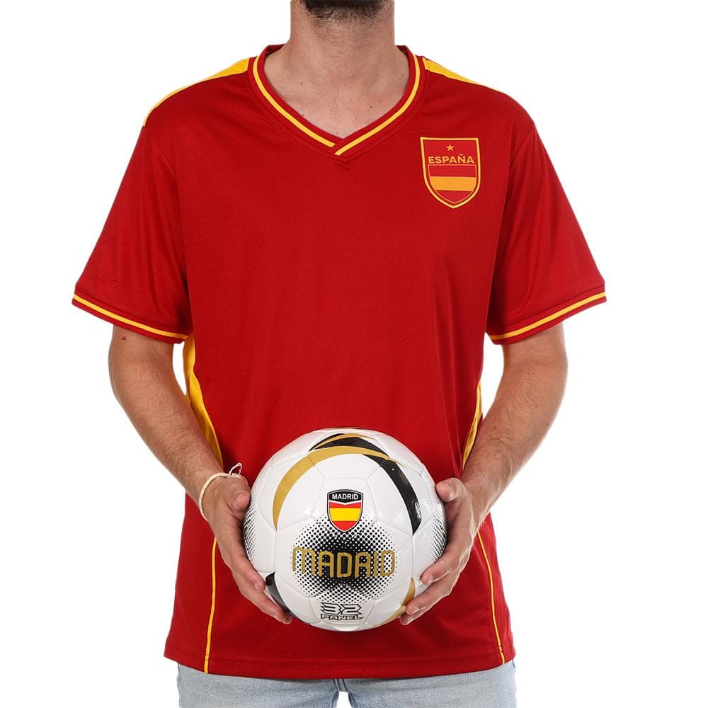 Espagne Maillot Supporter Rouge Mixte Sport Zone 1