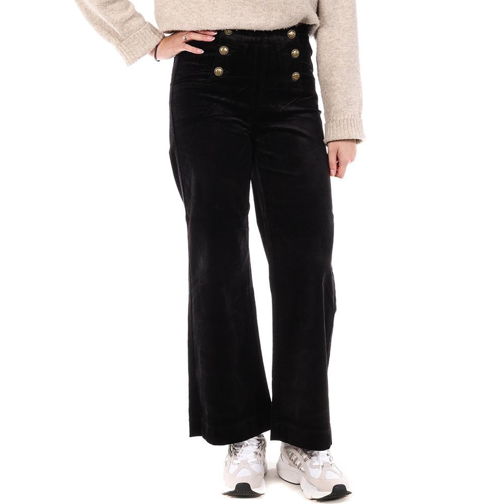 Pantalon en Velours Noir Femme Oraije Victorine 1
