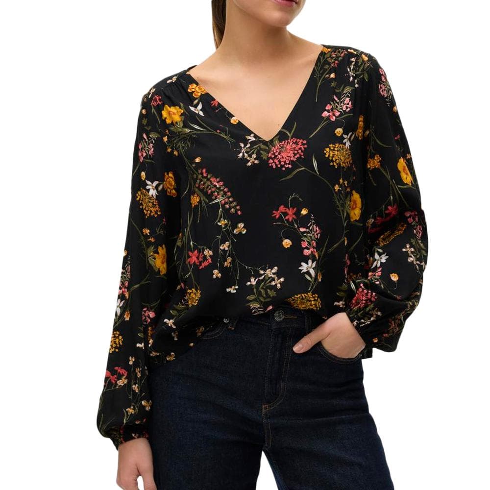 Blouse Noir à Fleurs Femme Vero Moda Easy Joy 1