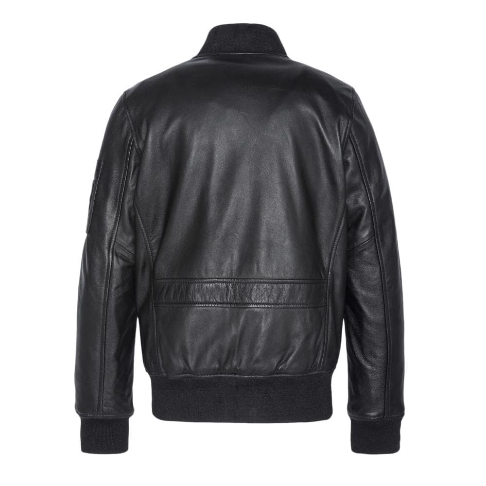 Blouson cuir Noir Homme Schott LCBOMBA 2