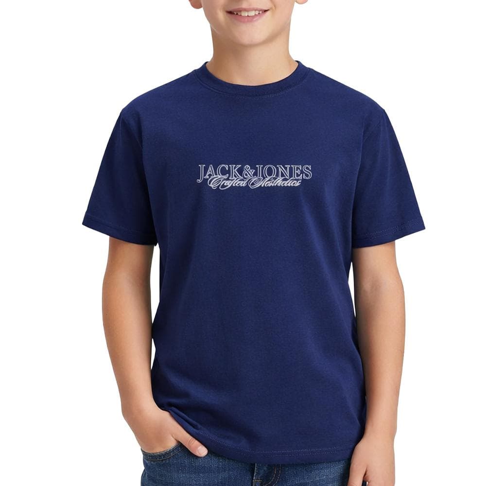 T-Shirt Bleu Garçon Jack & Jones Bleecker 1