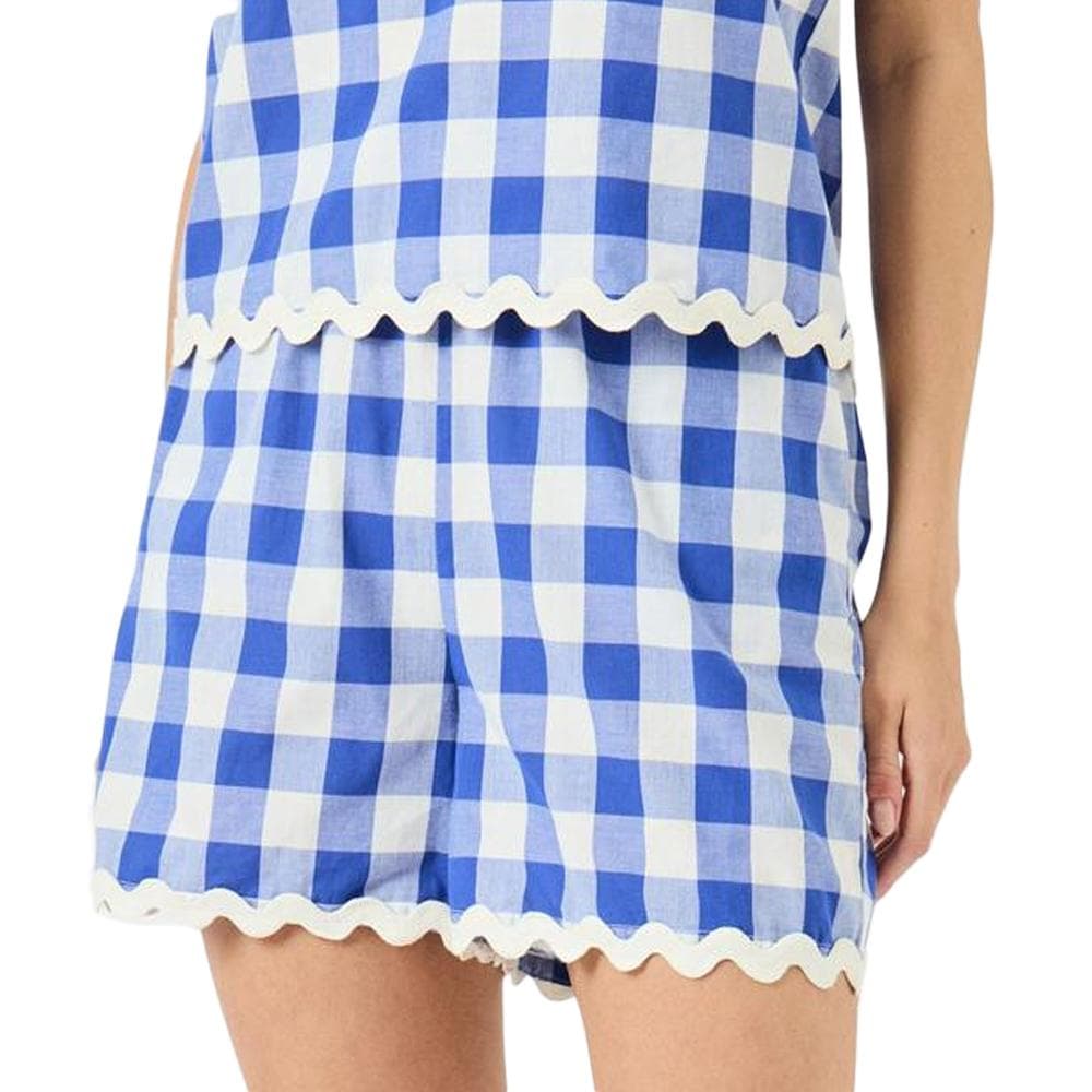Short Vichy Bleu/Blanc Femme YAS Yaslura 1
