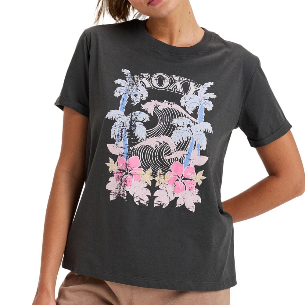 T-shirt Gris Femme Roxy Oceanregular 1