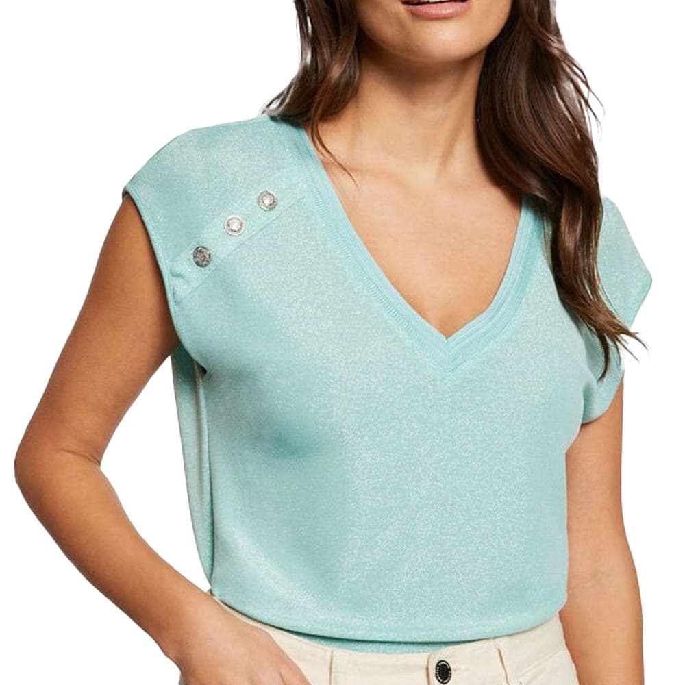 T-Shirt Turquoise Femme Morgan DILI 1